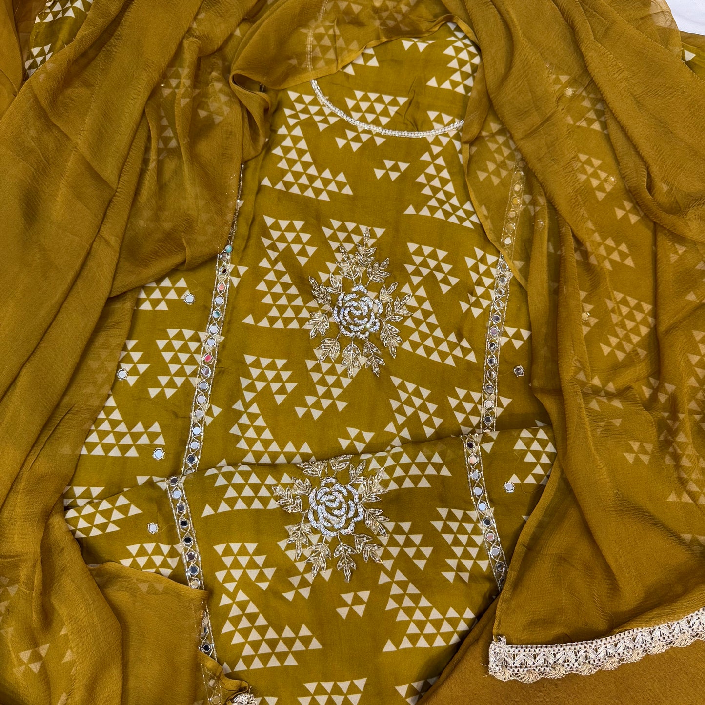 Beautiful Hand Embroidered Georgette Suit