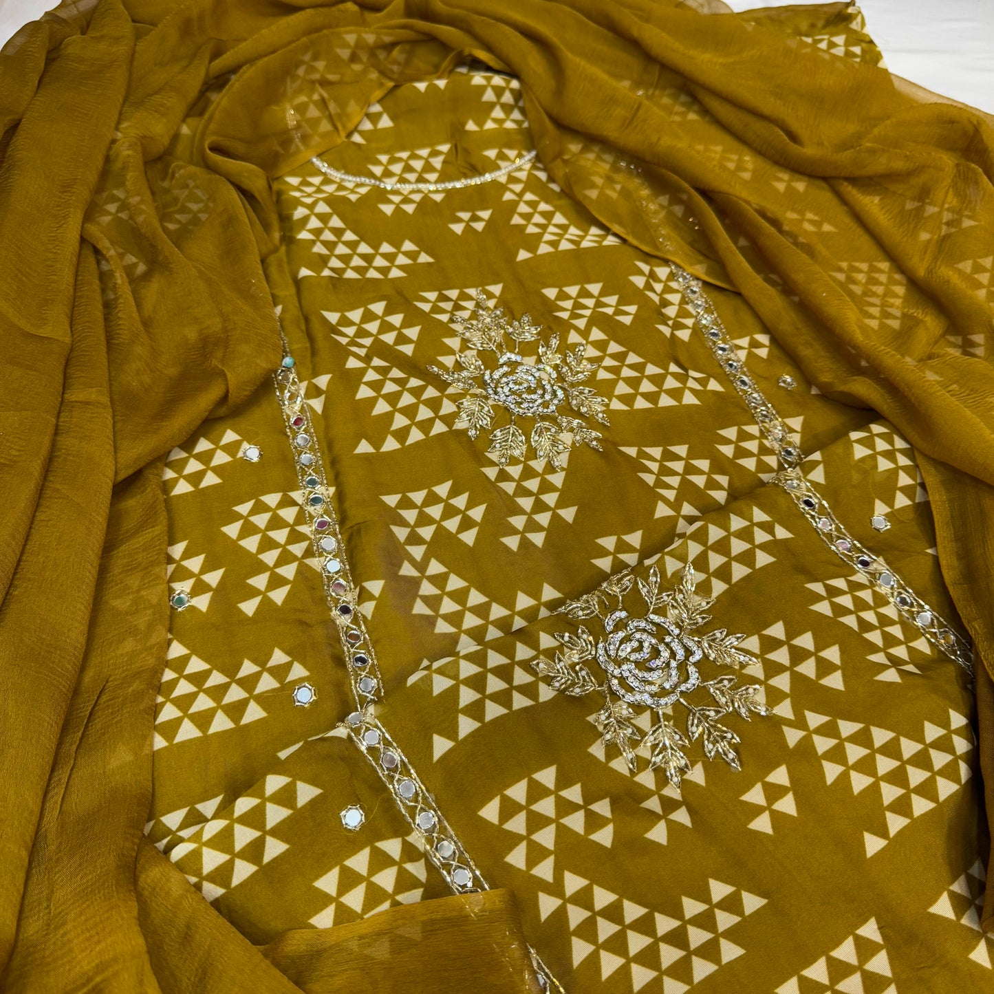 Beautiful Hand Embroidered Georgette Suit