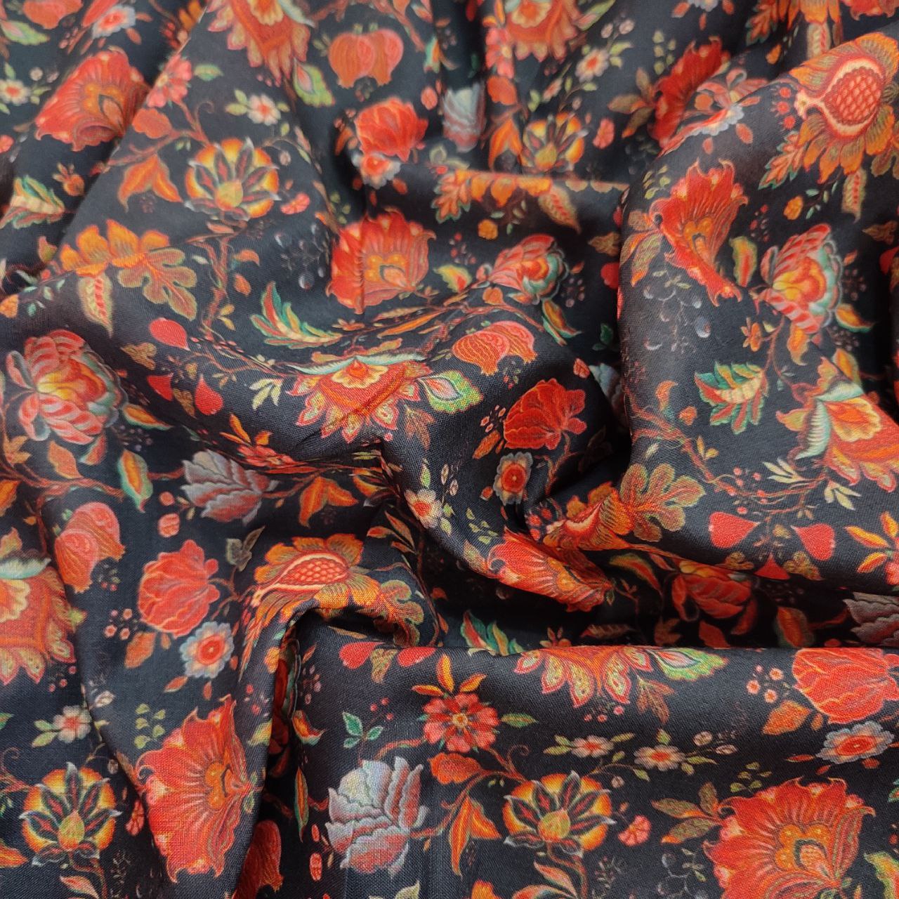 Printed Cotton Viscose Fabric