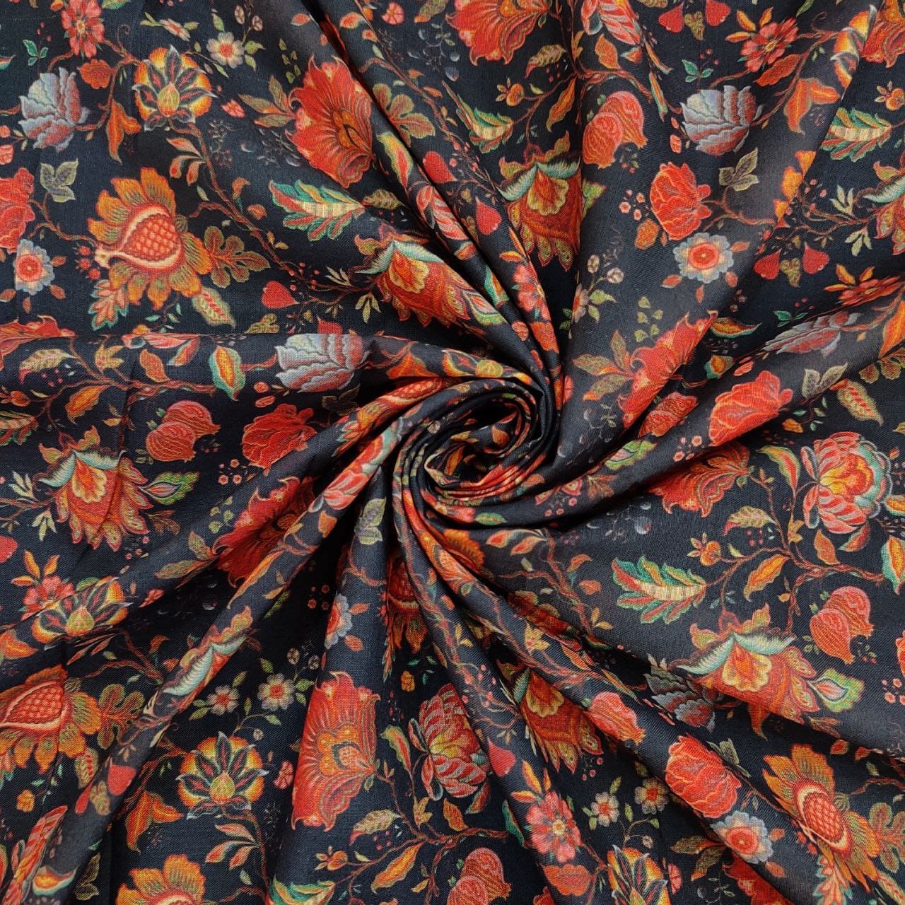 Printed Cotton Viscose Fabric