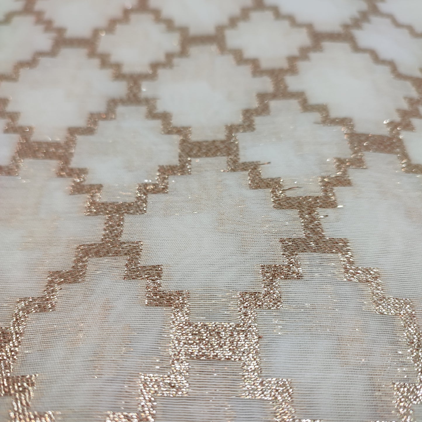 Designer Chanderi Fabric (Dyeable)