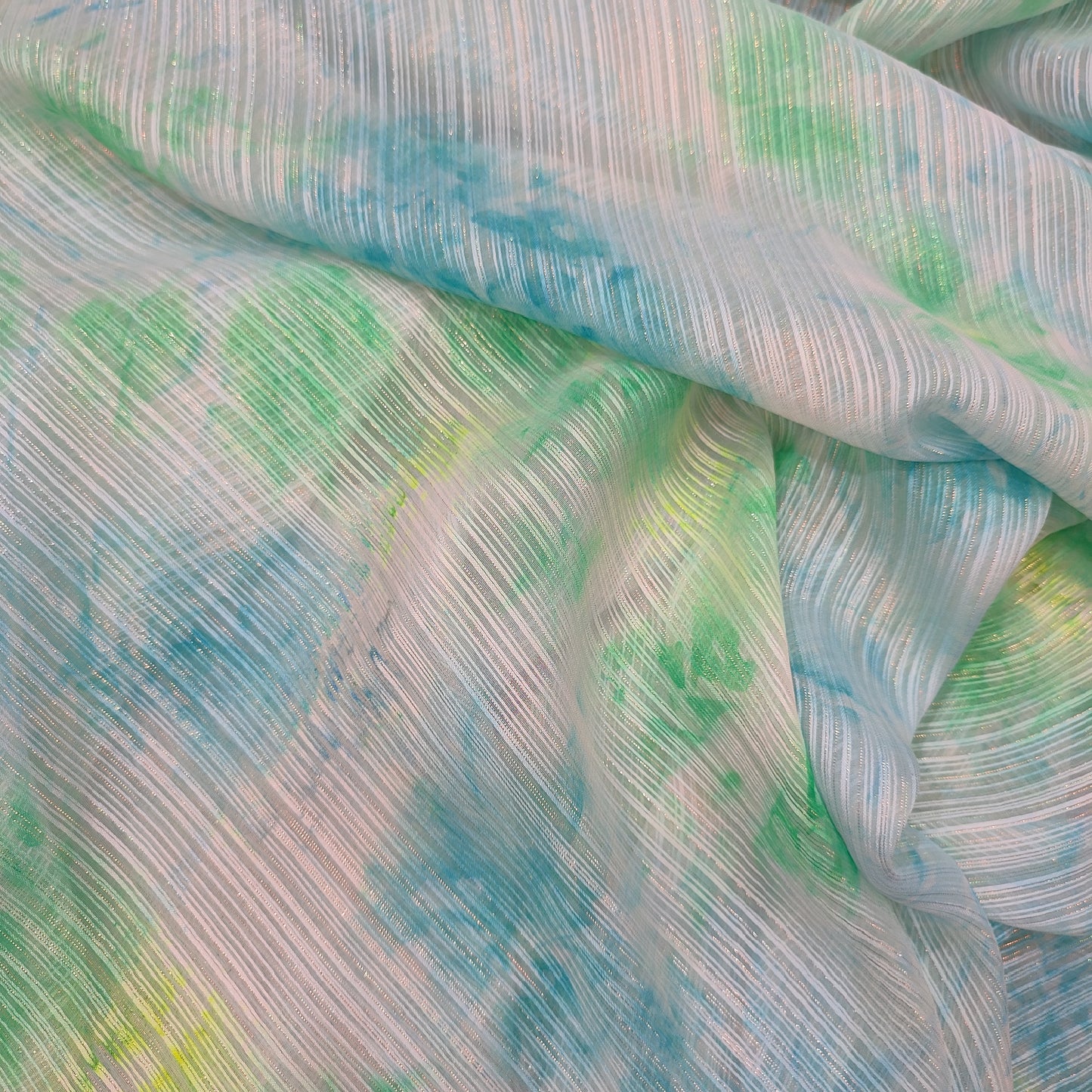 Shimmer Tie Dye Georgette Fabric