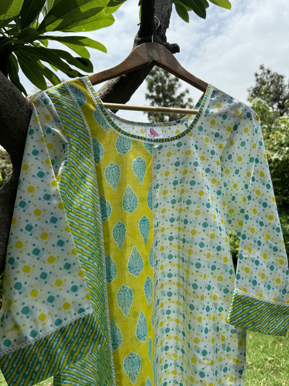 Multi Colour Cotton Designer Kurti