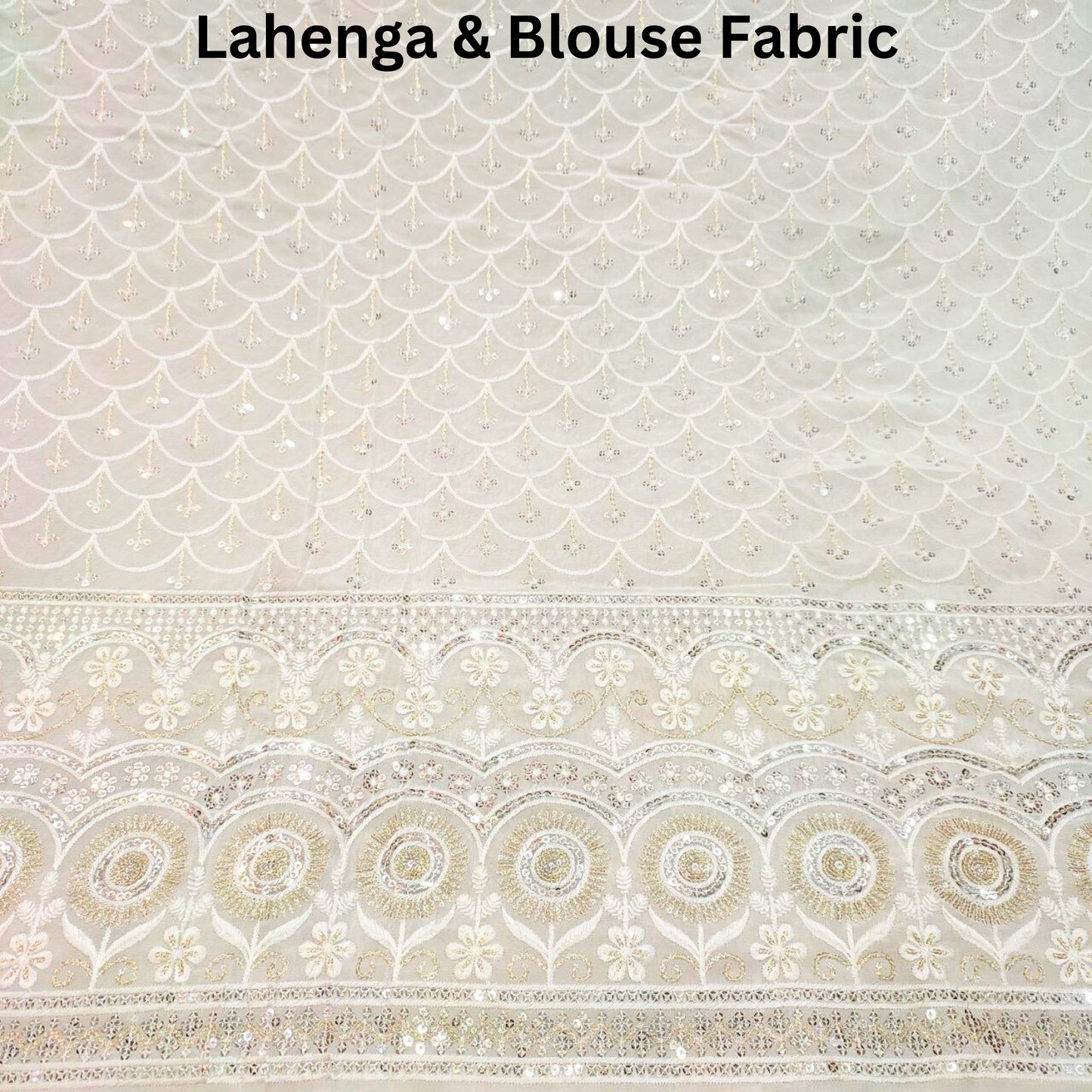 Dyeable Lahenga Fabric With Dupatta
