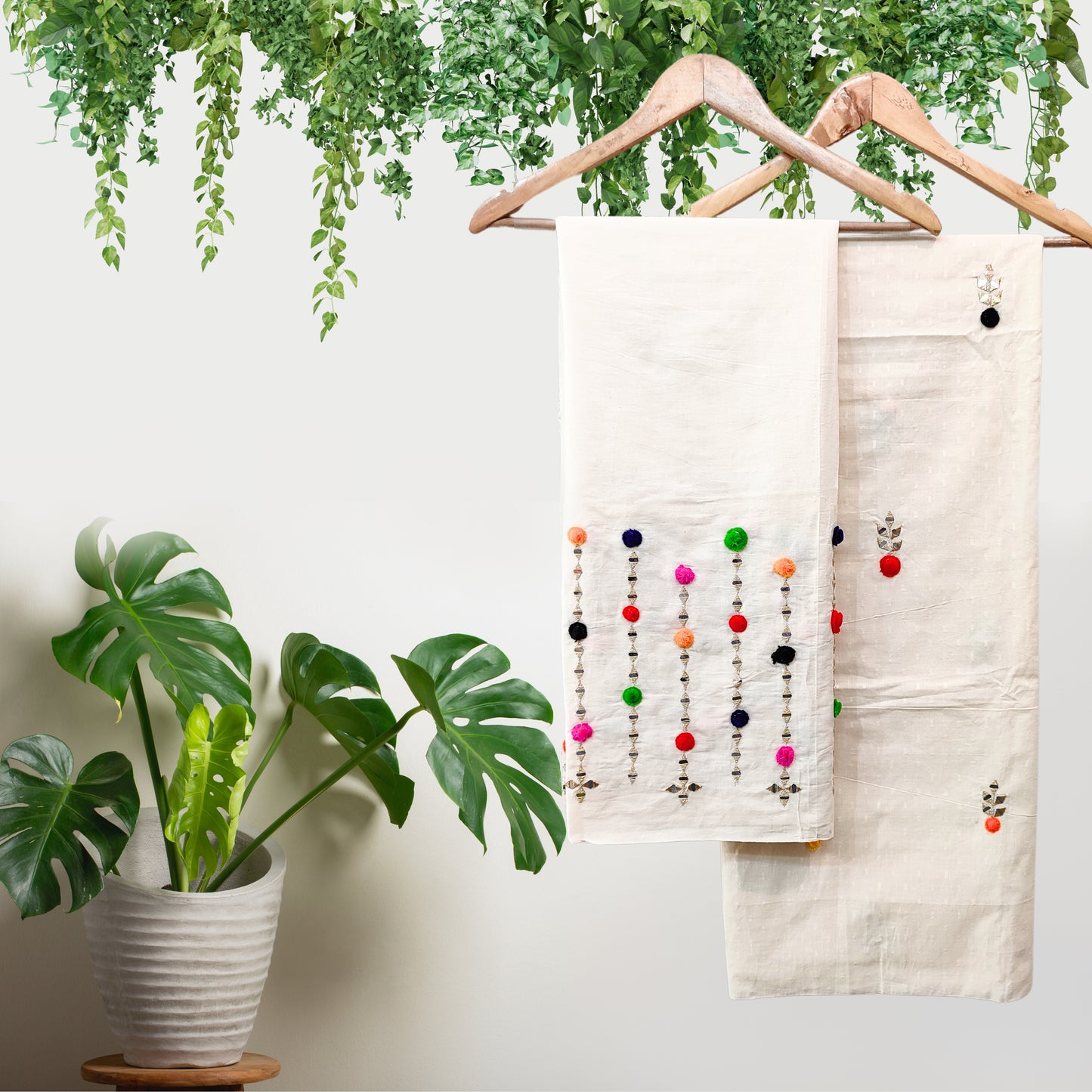 Hand Embroidered Suit Fabric