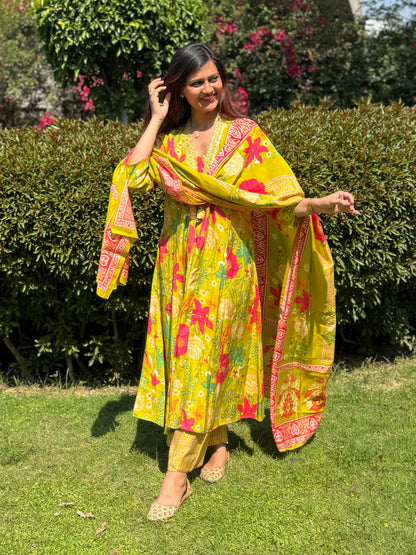 Beautiful Muslin A Line Printed Dress