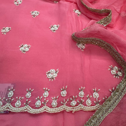 Beautiful Pearl Work Georgette Suit