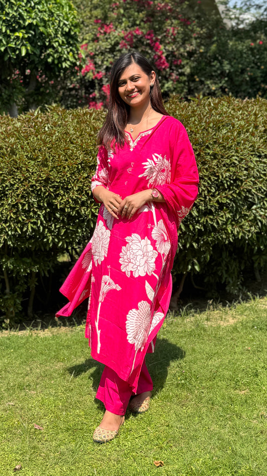 Beautiful Hand Embroidered Kurta Set