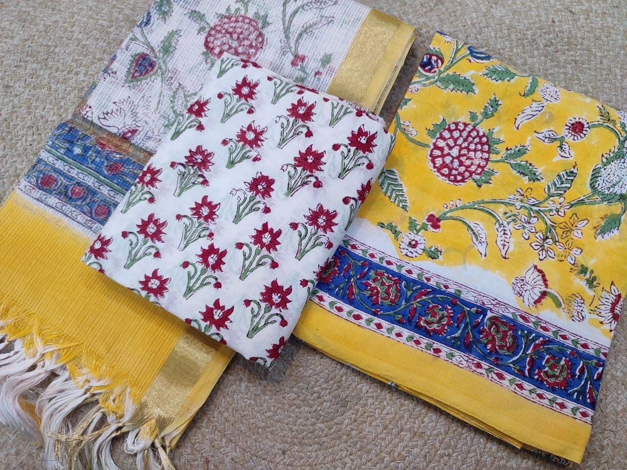 Cotton Suit with Kota Doria Dupatta
