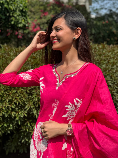 Beautiful Hand Embroidered Kurta Set