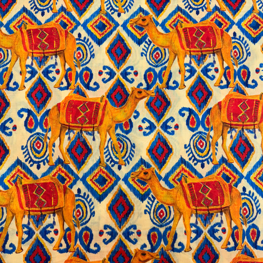 Premium Rayon Viscose (Camel Print)