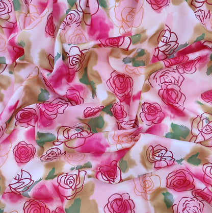 Beautiful Floral Printed Muslin Fabric