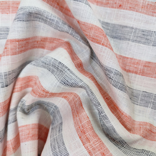 Stripes Khadi Cotton Fabric