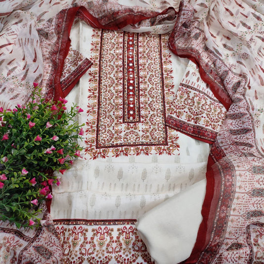 Printed Muslin Suit