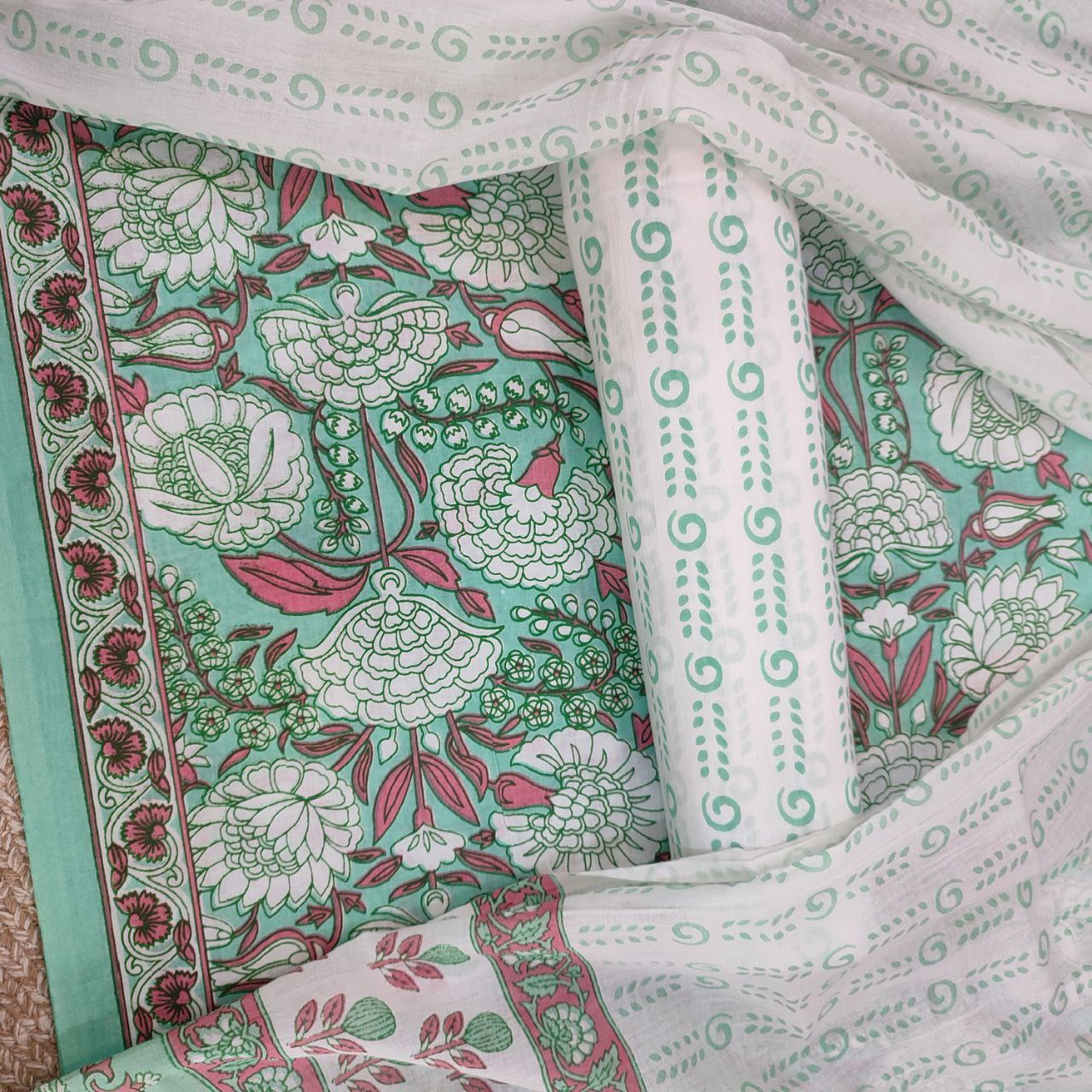 Jaipuri Block Print Cotton Suit