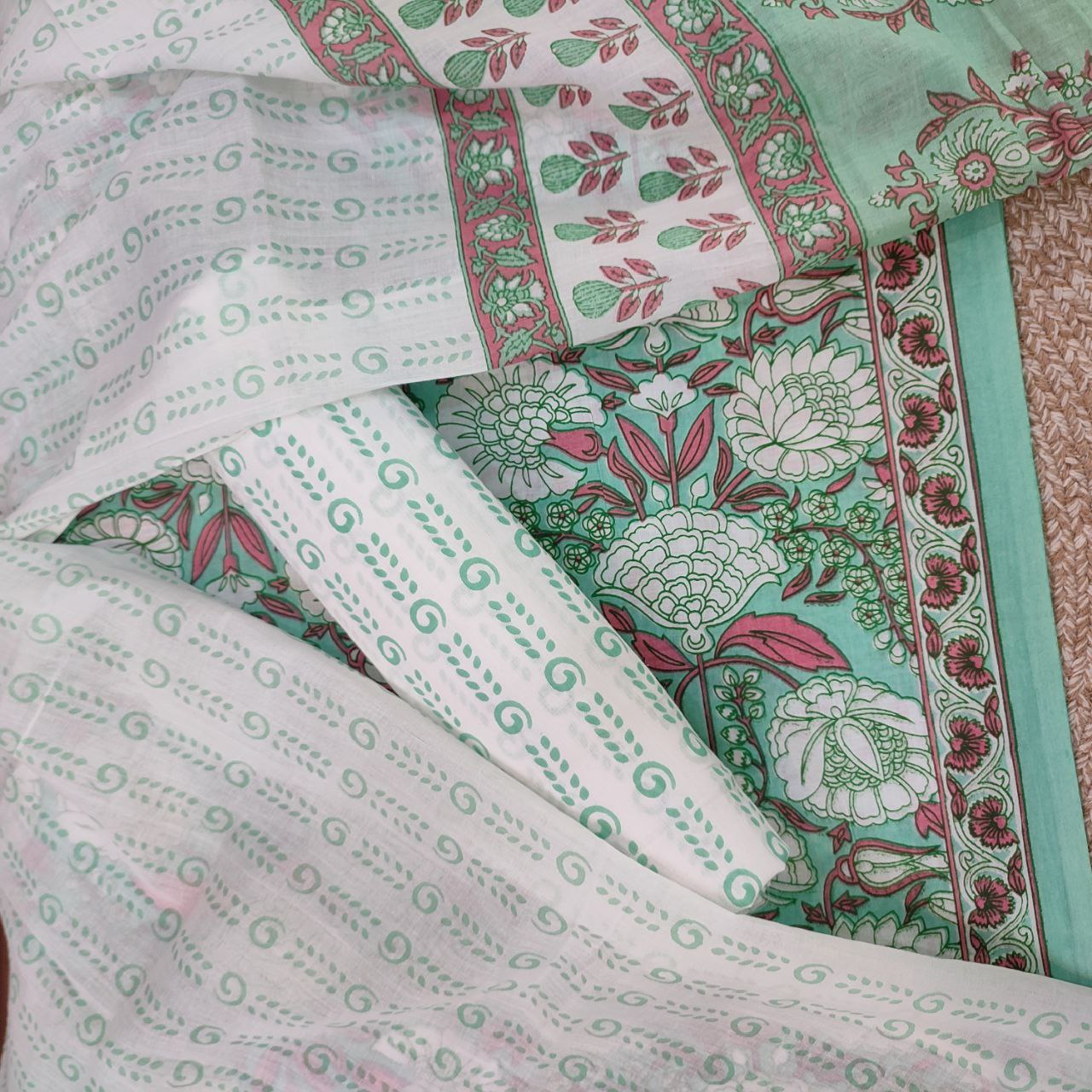 Jaipuri Block Print Cotton Suit