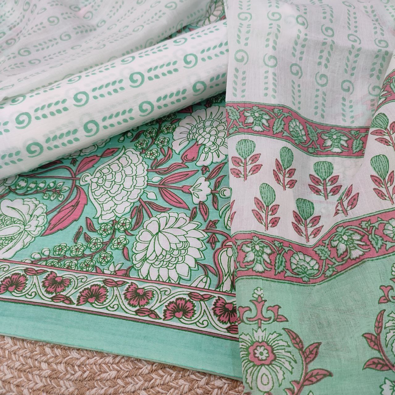 Jaipuri Block Print Cotton Suit
