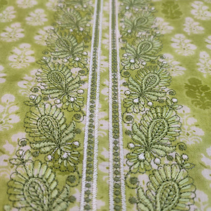 Green Printed Cotton Suit